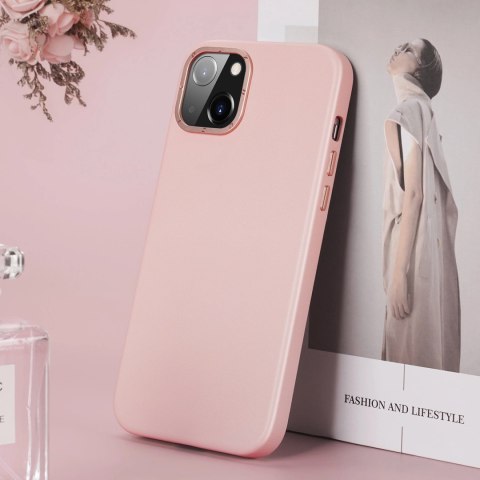 Dux Ducis Grit skórzane etui do iPhone 14 Plus elegancki pokrowiec ze sztucznej skóry (kompatybilne z MagSafe) różowy Dux Ducis Grit skórzane etui do iPhone 14 Plus elegancki pokrowiec ze sztucznej skóry (kompatybilne z MagSafe) różowy