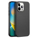 Dux Ducis Grit skórzane etui do iPhone 14 Pro elegancki pokrowiec ze sztucznej skóry (kompatybilne z MagSafe) czarny