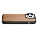 ICarer Leather Oil Wax etui iPhone 14 Pro Max skórzany pokrowiec brązowe (WMI14220720-TN)