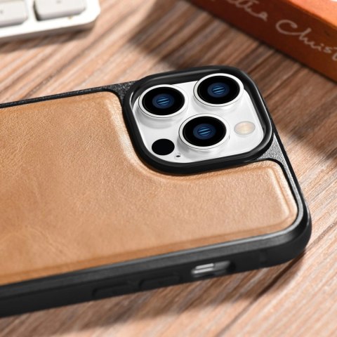 ICarer Leather Oil Wax etui iPhone 14 Pro Max skórzany pokrowiec brązowe (WMI14220720-TN) ICarer Leather Oil Wax etui iPhone 14 Pro Max skórzany pokrowiec brązowe (WMI14220720-TN)
