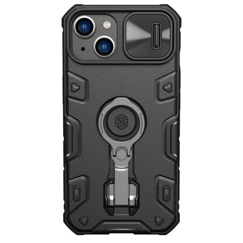 Nillkin CamShield Armor Pro Case etui iPhone 14 Plus pancerny pokrowiec z osłoną na aparat ring podstawka czarne Nillkin CamShield Armor Pro Case etui iPhone 14 Plus pancerny pokrowiec z osłoną na aparat ring podstawka czarne