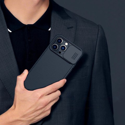 Nillkin CamShield Pro Case etui iPhone 14 Pro Max pancerny pokrowiec osłona na aparat kamerę niebieski Nillkin CamShield Pro Case etui iPhone 14 Pro Max pancerny pokrowiec osłona na aparat kamerę niebieski