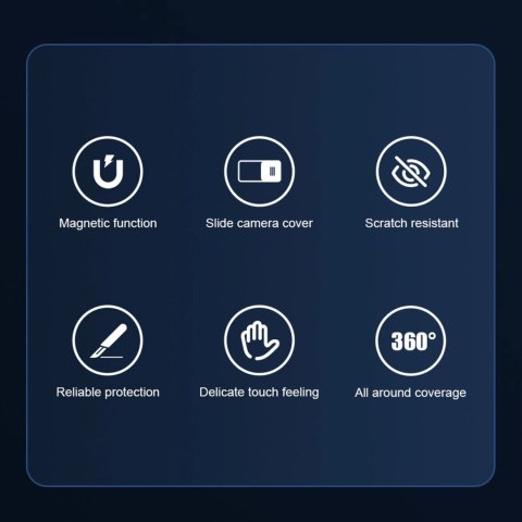 Nillkin CamShield Pro Magnetic Case etui iPhone 14 Pro Max pokrowiec osłona na aparat kamerę niebieski (z MagSafe) Nillkin CamShield Pro Magnetic Case etui iPhone 14 Pro Max pokrowiec osłona na aparat kamerę niebieski (z MagSafe)