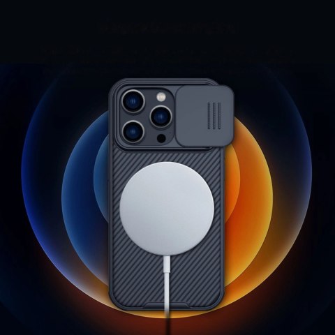 Nillkin CamShield Pro Magnetic Case etui iPhone 14 Pro Max pokrowiec osłona na aparat kamerę niebieski (z MagSafe) Nillkin CamShield Pro Magnetic Case etui iPhone 14 Pro Max pokrowiec osłona na aparat kamerę niebieski (z MagSafe)