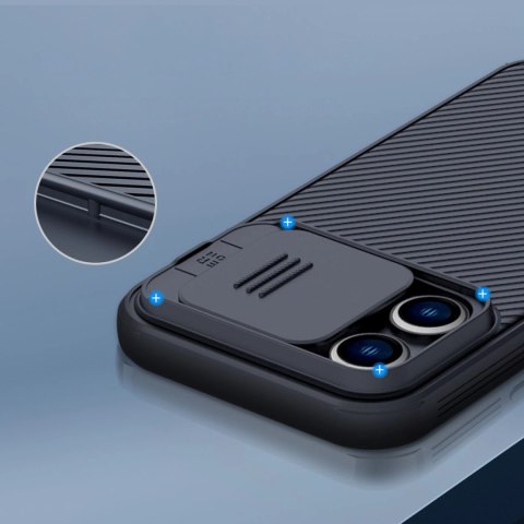 Nillkin CamShield Pro Magnetic Case etui iPhone 14 Pro Max pokrowiec osłona na aparat kamerę niebieski (z MagSafe) Nillkin CamShield Pro Magnetic Case etui iPhone 14 Pro Max pokrowiec osłona na aparat kamerę niebieski (z MagSafe)