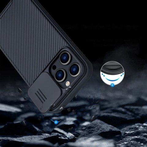 Nillkin CamShield Pro Magnetic Case etui iPhone 14 Pro Max pokrowiec osłona na aparat kamerę niebieski (z MagSafe) Nillkin CamShield Pro Magnetic Case etui iPhone 14 Pro Max pokrowiec osłona na aparat kamerę niebieski (z MagSafe)