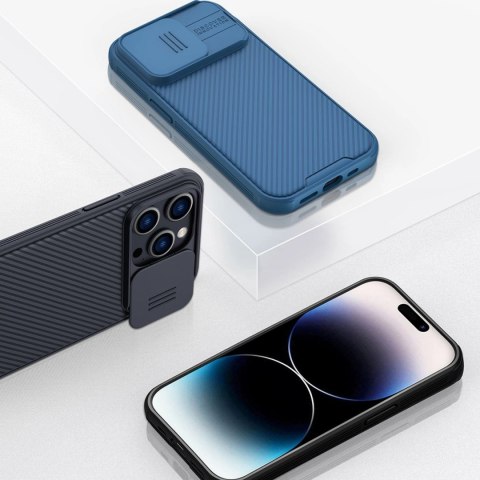 Nillkin CamShield Pro Magnetic Case etui iPhone 14 Pro Max pokrowiec osłona na aparat kamerę niebieski (z MagSafe) Nillkin CamShield Pro Magnetic Case etui iPhone 14 Pro Max pokrowiec osłona na aparat kamerę niebieski (z MagSafe)