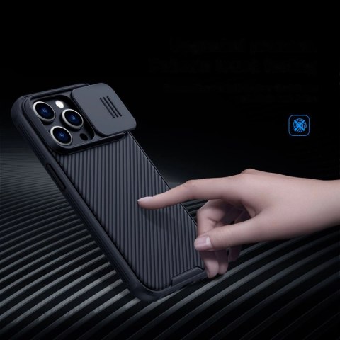 Nillkin CamShield Pro Magnetic Case etui iPhone 14 Pro Max pokrowiec osłona na aparat kamerę niebieski (z MagSafe) Nillkin CamShield Pro Magnetic Case etui iPhone 14 Pro Max pokrowiec osłona na aparat kamerę niebieski (z MagSafe)