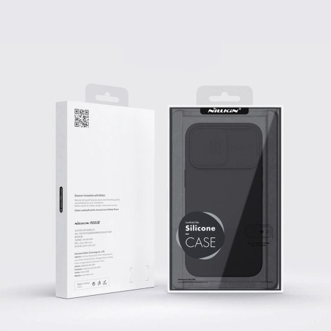 Nillkin CamShield Silky Silicone Case etui iPhone 14 Pro Max pokrowiec z osłoną na aparat zielony Nillkin CamShield Silky Silicone Case etui iPhone 14 Pro Max pokrowiec z osłoną na aparat zielony