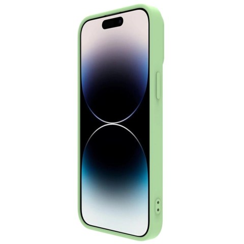 Nillkin CamShield Silky Silicone Case etui iPhone 14 Pro Max pokrowiec z osłoną na aparat zielony Nillkin CamShield Silky Silicone Case etui iPhone 14 Pro Max pokrowiec z osłoną na aparat zielony