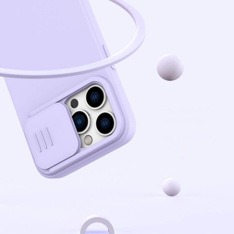 Nillkin CamShield Silky Silicone Case etui iPhone 14 Pro Max pokrowiec z osłoną na aparat zielony Nillkin CamShield Silky Silicone Case etui iPhone 14 Pro Max pokrowiec z osłoną na aparat zielony