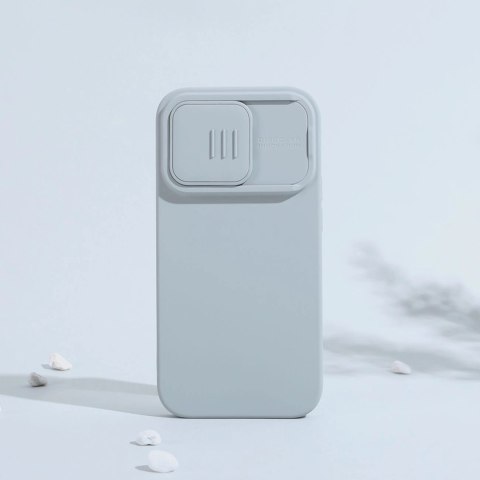 Nillkin CamShield Silky Silicone Case etui iPhone 14 Pro Max pokrowiec z osłoną na aparat zielony Nillkin CamShield Silky Silicone Case etui iPhone 14 Pro Max pokrowiec z osłoną na aparat zielony