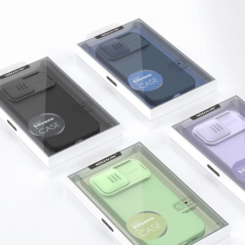 Nillkin CamShield Silky Silicone Case etui iPhone 14 Pro Max pokrowiec z osłoną na aparat zielony Nillkin CamShield Silky Silicone Case etui iPhone 14 Pro Max pokrowiec z osłoną na aparat zielony