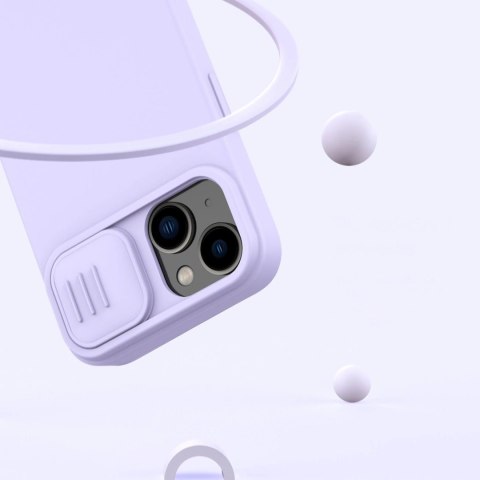 Nillkin CamShield Silky Silicone Case etui iPhone 14 pokrowiec z osłoną na aparat niebieski Nillkin CamShield Silky Silicone Case etui iPhone 14 pokrowiec z osłoną na aparat niebieski