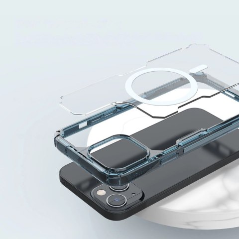 Nillkin Nature Pro Magnetic Case etui iPhone 14 Plus magnetyczny pokrowiec MagSafe niebieski Nillkin Nature Pro Magnetic Case etui iPhone 14 Plus magnetyczny pokrowiec MagSafe niebieski