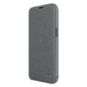 Nillkin Qin Cloth Pro Case etui do iPhone 14 Plus osłona na aparat kabura pokrowiec obudowa z klapką szary