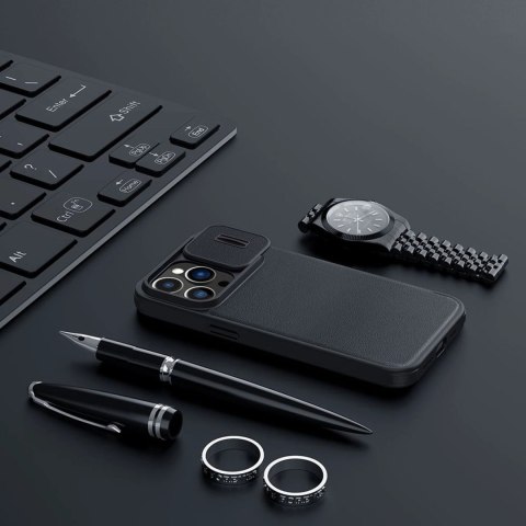 Nillkin Qin Cloth Pro Case etui do iPhone 14 Pro osłona na aparat kabura pokrowiec obudowa z klapką niebieski Nillkin Qin Cloth Pro Case etui do iPhone 14 Pro osłona na aparat kabura pokrowiec obudowa z klapką niebieski
