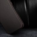 Dux Ducis Naples etui do iPhone 14 Pro skórzany pokrowiec (kompatybilny z MagSafe) ciemnobrązowy
