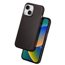 Dux Ducis Naples etui do iPhone 14 skórzany pokrowiec (kompatybilny z MagSafe) ciemnobrązowy