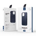 Dux Ducis Naples etui iPhone 14 Plus magnetyczny skórzany pokrowiec MagSafe niebieskie