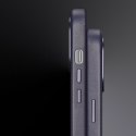 Dux Ducis Naples etui iPhone 14 magnetyczny skórzany pokrowiec MagSafe niebieskie