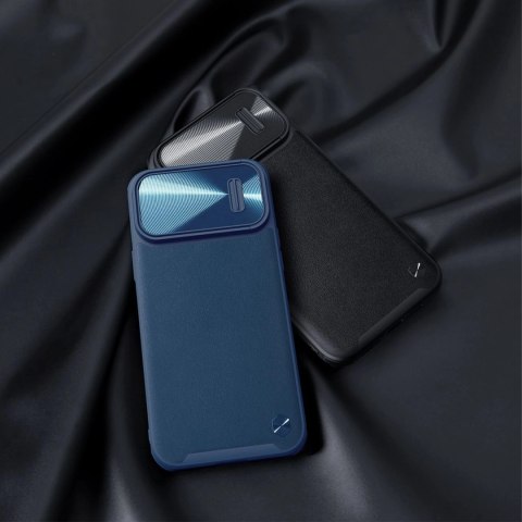 Nillkin CamShield Leather S Case etui iPhone 14 Pro Max pokrowiec z osłoną na aparat czarny Nillkin CamShield Leather S Case etui iPhone 14 Pro Max pokrowiec z osłoną na aparat czarny