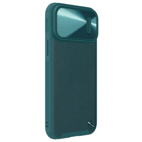 Nillkin CamShield Leather S Case etui iPhone 14 Pro Max pokrowiec z osłoną na aparat zielone Nillkin CamShield Leather S Case etui iPhone 14 Pro Max pokrowiec z osłoną na aparat zielone