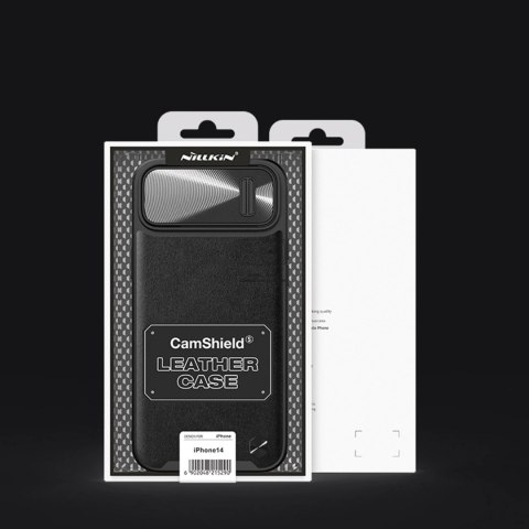 Nillkin CamShield Leather S Case etui iPhone 14 Pro Max pokrowiec z osłoną na aparat zielone Nillkin CamShield Leather S Case etui iPhone 14 Pro Max pokrowiec z osłoną na aparat zielone