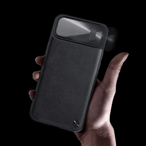 Nillkin CamShield Leather S Case etui iPhone 14 Pro Max pokrowiec z osłoną na aparat zielone Nillkin CamShield Leather S Case etui iPhone 14 Pro Max pokrowiec z osłoną na aparat zielone