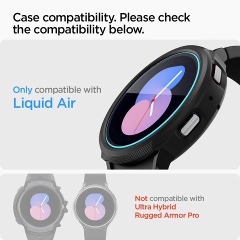 Szkło hartowane Spigen Glas.tR EZ Fit na Samsung Galaxy Watch 4 / 5 (40 mm) - 2 szt. Szkło hartowane Spigen Glas.tR EZ Fit na Samsung Galaxy Watch 4 / 5 (40 mm) - 2 szt.