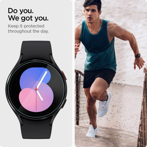 Szkło hartowane Spigen Glas.tR EZ Fit na Samsung Galaxy Watch 4 / 5 (40 mm) - 2 szt. Szkło hartowane Spigen Glas.tR EZ Fit na Samsung Galaxy Watch 4 / 5 (40 mm) - 2 szt.