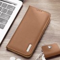 Dux Ducis Hivo etui Samsung Galaxy S23+ pokrowiec z klapką portfel podstawka blokada RFID brązowe