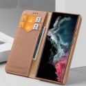 Dux Ducis Hivo etui Samsung Galaxy S23+ pokrowiec z klapką portfel podstawka blokada RFID czerwone