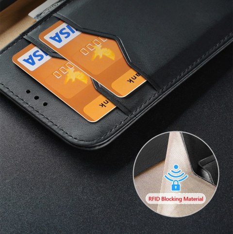 Dux Ducis Hivo etui Samsung Galaxy S23+ pokrowiec z klapką portfel podstawka blokada RFID czerwone Dux Ducis Hivo etui Samsung Galaxy S23+ pokrowiec z klapką portfel podstawka blokada RFID czerwone