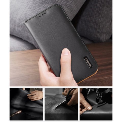 Dux Ducis Hivo skórzane etui z klapką pokrowiec ze skóry naturalnej portfel na karty i dokumenty iPhone 14 Plus brązowy Dux Ducis Hivo skórzane etui z klapką pokrowiec ze skóry naturalnej portfel na karty i dokumenty iPhone 14 Plus brązowy