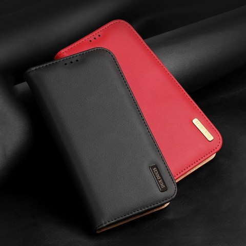 Dux Ducis Hivo skórzane etui z klapką pokrowiec ze skóry naturalnej portfel na karty i dokumenty iPhone 14 Plus brązowy Dux Ducis Hivo skórzane etui z klapką pokrowiec ze skóry naturalnej portfel na karty i dokumenty iPhone 14 Plus brązowy