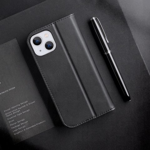 Dux Ducis Hivo skórzane etui z klapką pokrowiec ze skóry naturalnej portfel na karty i dokumenty iPhone 14 Plus brązowy Dux Ducis Hivo skórzane etui z klapką pokrowiec ze skóry naturalnej portfel na karty i dokumenty iPhone 14 Plus brązowy