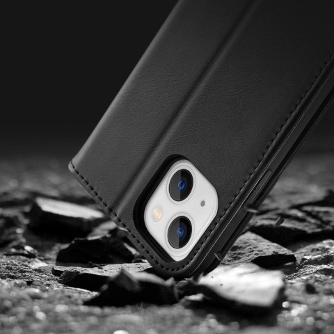 Dux Ducis Hivo skórzane etui z klapką pokrowiec ze skóry naturalnej portfel na karty i dokumenty iPhone 14 Plus brązowy Dux Ducis Hivo skórzane etui z klapką pokrowiec ze skóry naturalnej portfel na karty i dokumenty iPhone 14 Plus brązowy