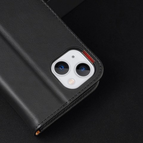 Dux Ducis Hivo skórzane etui z klapką pokrowiec ze skóry naturalnej portfel na karty i dokumenty iPhone 14 Plus brązowy Dux Ducis Hivo skórzane etui z klapką pokrowiec ze skóry naturalnej portfel na karty i dokumenty iPhone 14 Plus brązowy