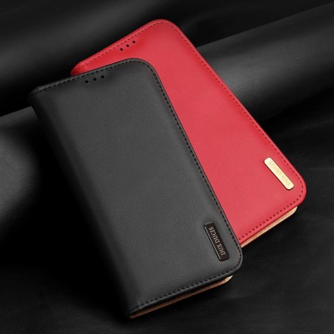Dux Ducis Hivo skórzane etui z klapką pokrowiec ze skóry naturalnej portfel na karty i dokumenty iPhone 14 Pro Max brązowy Dux Ducis Hivo skórzane etui z klapką pokrowiec ze skóry naturalnej portfel na karty i dokumenty iPhone 14 Pro Max brązowy