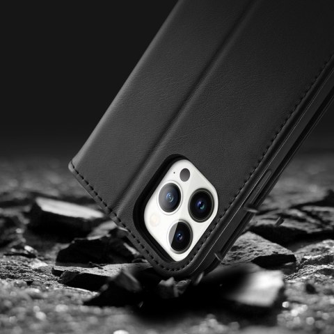 Dux Ducis Hivo skórzane etui z klapką pokrowiec ze skóry naturalnej portfel na karty i dokumenty iPhone 14 Pro Max czerwony Dux Ducis Hivo skórzane etui z klapką pokrowiec ze skóry naturalnej portfel na karty i dokumenty iPhone 14 Pro Max czerwony
