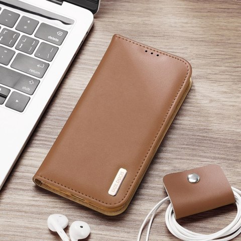 Dux Ducis Hivo skórzane etui z klapką pokrowiec ze skóry naturalnej portfel na karty i dokumenty iPhone 14 Pro Max czerwony Dux Ducis Hivo skórzane etui z klapką pokrowiec ze skóry naturalnej portfel na karty i dokumenty iPhone 14 Pro Max czerwony