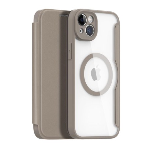 Etui Dux Ducis Skin X Pro na iPhone 14 Plus z MagSafe i klapką - beżowe Etui Dux Ducis Skin X Pro na iPhone 14 Plus z MagSafe i klapką - beżowe