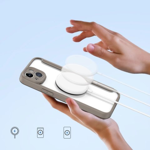 Etui Dux Ducis Skin X Pro na iPhone 14 Plus z MagSafe i klapką - beżowe Etui Dux Ducis Skin X Pro na iPhone 14 Plus z MagSafe i klapką - beżowe