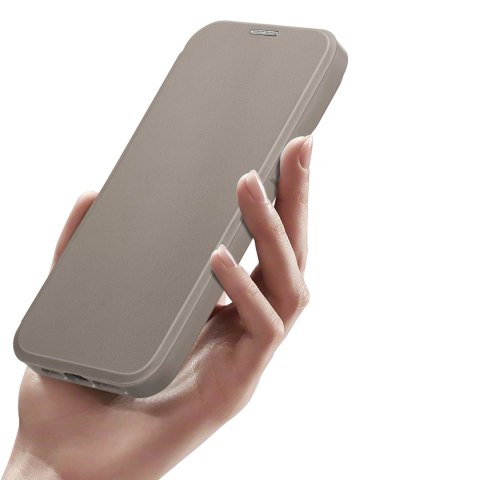 Etui Dux Ducis Skin X Pro na iPhone 14 Plus z MagSafe i klapką - beżowe Etui Dux Ducis Skin X Pro na iPhone 14 Plus z MagSafe i klapką - beżowe