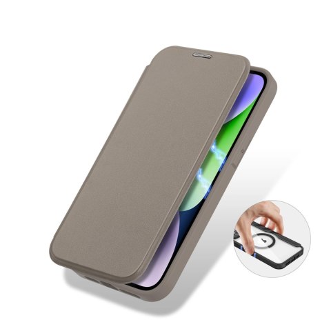 Etui Dux Ducis Skin X Pro na iPhone 14 Plus z MagSafe i klapką - beżowe Etui Dux Ducis Skin X Pro na iPhone 14 Plus z MagSafe i klapką - beżowe