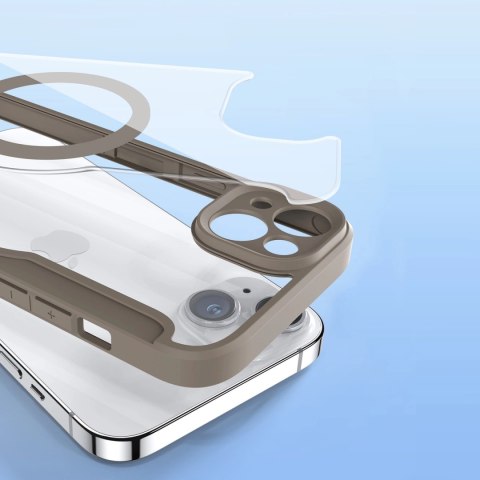 Etui Dux Ducis Skin X Pro na iPhone 14 Plus z MagSafe i klapką - beżowe Etui Dux Ducis Skin X Pro na iPhone 14 Plus z MagSafe i klapką - beżowe