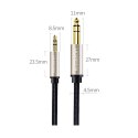 Kabel Ugreen AV127 10625 audio TRS mini jack 3,5mm / jack 6,35mm 1m - szary