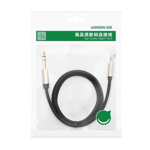 Kabel Ugreen AV127 10628 audio TRS mini jack 3,5mm / jack 6,35mm 2m - szary Kabel Ugreen AV127 10628 audio TRS mini jack 3,5mm / jack 6,35mm 2m - szary