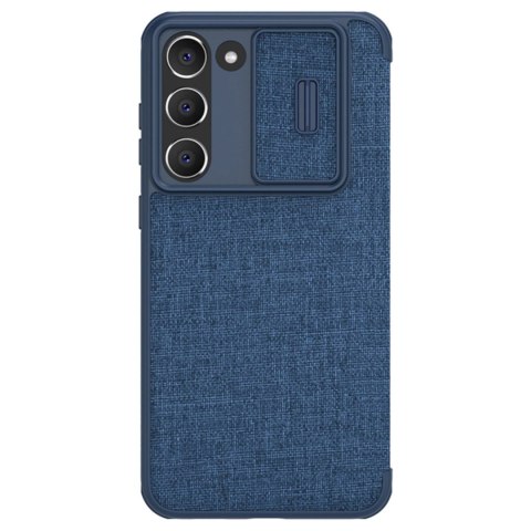 Nillkin Qin Cloth Pro Case etui Samsung Galaxy S23+ pokrowiec z klapką osłona na aparat niebieskie Nillkin Qin Cloth Pro Case etui Samsung Galaxy S23+ pokrowiec z klapką osłona na aparat niebieskie